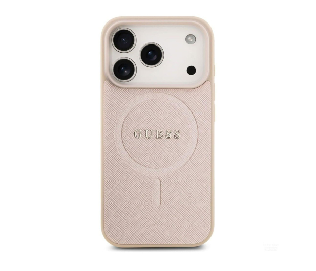 Guess Saffiano Classic Logo MagSafe do iPhone 17 Pro różowy - 1365579 - zdjęcie 2